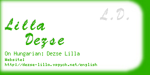 lilla dezse business card